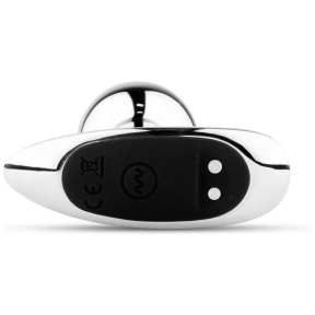 Металлическая вибрирующая анальная пробка Metal Butt Plug S, 10 вибраций, пульт ДУ 4