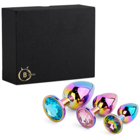 Набір анальних пробок Jewellery Multicolor, S-M-L 7