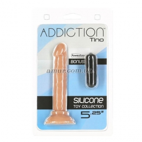 Фаллоимитатор Addiction Tino 5.25″ Silicone Dildo, вибропуля в подарок 3