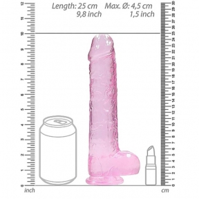 Фаллоимитатор «Realrock Dildo 9», 25 см, розовый 3