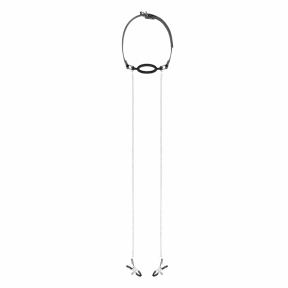 Зажимы с кляпом для сосков Bedroom Fantasies: Nipple Clamps & Silicone Gag Ring 0
