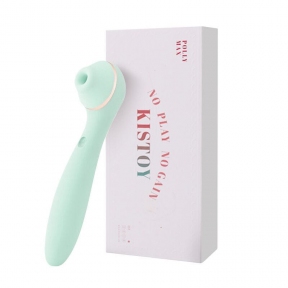 Вакуумный стимулятор с вибратором KISSTOY Polly Max, мятный 4