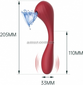 Вакуумный вагинально-клиторальный стимулятор Magic Motion Bobi Red, управление со смартфона 4