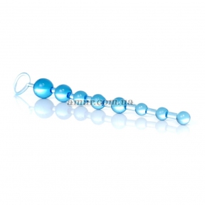 Анальний ланцюжок «Jelly Anal 10 Beads» синій 0
