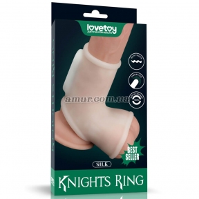 Насадка на пенис с вибрацией «Vibrating Silk Knights Ring» 6