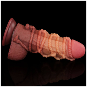 Фаллоимитатор Dual-Layered Silicone Cock With Rope 9.5 2