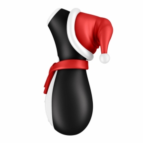 Вакуумний кліторальний стимулятор Satisfyer Penguin Holiday Edition, в шапочці та шарфі 2