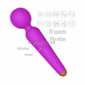 Вібратор-мікрофон «Rechargeable Power Wand» рожевий 5