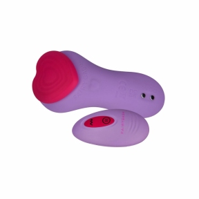 Вибратор в трусики FairyGasm HeartGem violet, на магните, пульт ДУ 1