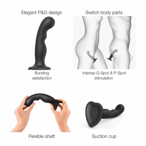 Фаллоимитатор Strap-On-Me Dildo Plug P&G, черный, M 2