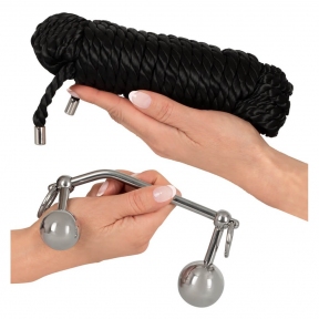 Набір для бондажу з металевими пробками та 10-м мотузкою «Bondage Plugs» 4