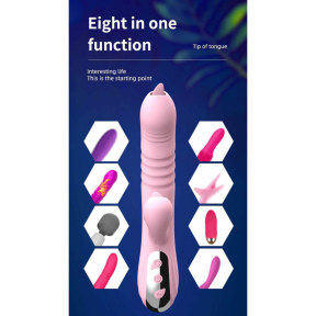 Вібратор «Fairy», рожевий, 20 режимів вібрації, 3 режими руху вгору і вниз 2