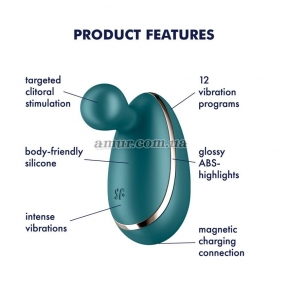 Вібратор для зовнішньої стимуляції Satisfyer Spot On 1 Green, гнучкий відросток 2
