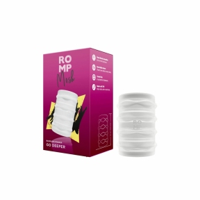 Мягкий мастурбатор Romp Mosh Transparent, двусторонний, сквозной, для пар и минета 5