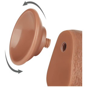 Реалістичний фалоімітатор 9 Sliding Skin Dual Layer Dong Brown, 22 см 3