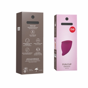 Менструальна чаша Fun Factory FUN CUP SIZE B, бордова, багаторазова, діаметр 4,3 см, об'єм 30 мл 3