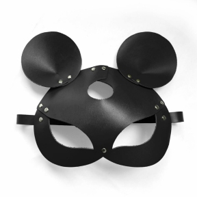 Шкіряна маска мишки Art of Sex - Mouse Mask, чорна 2