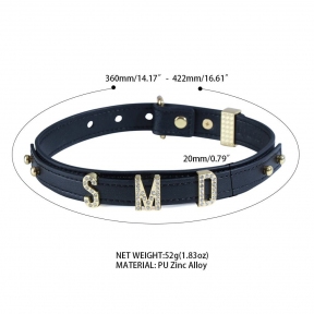 Нашийник LOCKINK Dark DIY Alphabet Collar 9