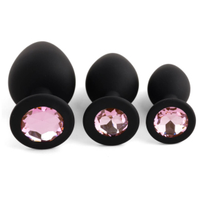 Набор силиконовых анальных пробок Jewellery Silicone Plug Set 3
