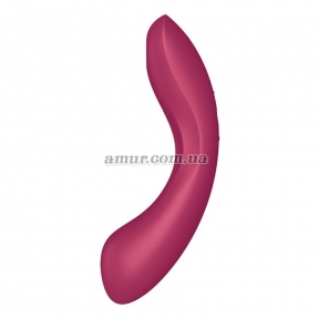 Вакуумный стимулятор с вибрацией Satisfyer Curvy Trinity 1, красный, игрушка 3в1 1