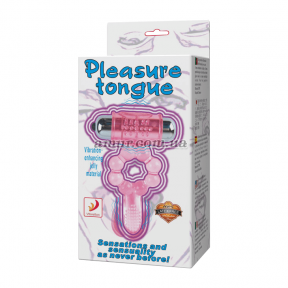 Виброкольцо на член «Pleasure Tongue», розовое 5