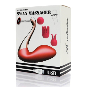 Вибромассажер Swan Massager, сменные насадки, 9 режимов, управление через приложение 9