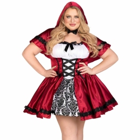 Эротический костюм Красной шапочки Leg Avenue Gothic Red Riding Hood, платье, накидка 15