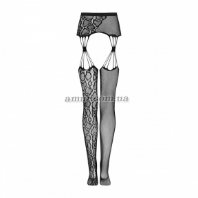 Эротические колготки-бодистокинг Obsessive Garter stockings S821 S-L, имитация чулок и пояса 0