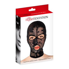Маска-капюшон Fetish Tentation Cagoule, чорна, універсальний розмір 0
