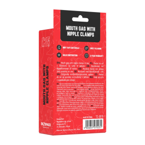 Кляп с зажимами для груди «Erospace Wild Play C15» 5