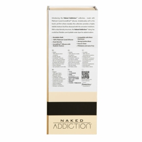 Фалоімітатор Naked Addiction - 9″ Silicone Dual Density Bendable Dildo Vanilla, віброкуля в подарунок 9