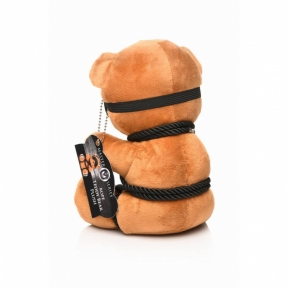 Плюшеве ведмежа Rope Teddy Bear БДСМ у шкіряній масці та обв'язці, 22x16x12 см 2