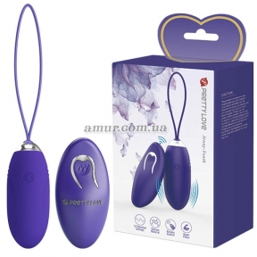 Фиолетовый вибростимулятор-яйцо «Jenny-Youth», ДУ, 12 режимов вибрации 7