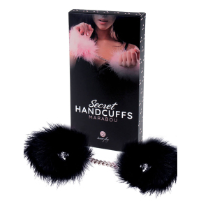 Наручники «Esposas Marabou Azul», з чорним пушком 0