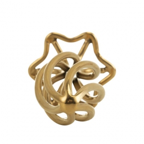 Анальна пробка LOCKINK SEVANDA Hollow Spiral Golden Metal Anal Plug - M size 6