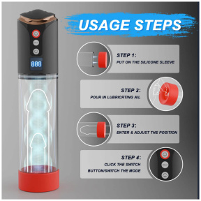 Автоматическая вакуумная помпа Boss Automatic Pump, прозрачная, 8 режимов, режим подсчета 4