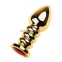 Анальная пробка «Gold anal plug Toyfa dark red round-shaped gem» 5