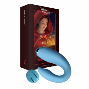 Вибратор для пар FairyGasm PleasureBerry, голубой, зарядный кейс, пульт ДУ 8