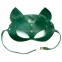 Премиум маска кошечки LoveCraft, натуральная кожа, зеленая 1
