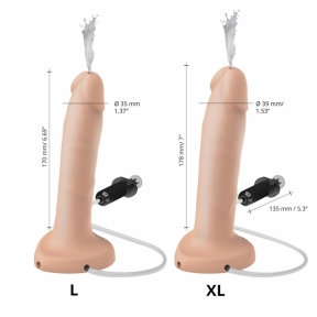 Кончаючий фалоімітатор Strap-On-Me Squirting Cum Dildo Realistic Vanilla, діам. 3,5 см, силікон 2
