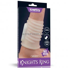 Насадка на пеніс з вібрацією «Vibrating Spiral Knights Ring» 7