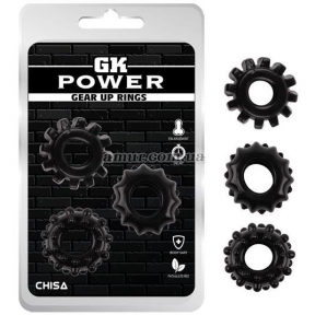 Эрекционные кольца «GK Power», черные 0