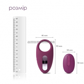 Эрекционное кольцо с вибрацией и пультом ДУ Svakom Winni, фиолетовое 1