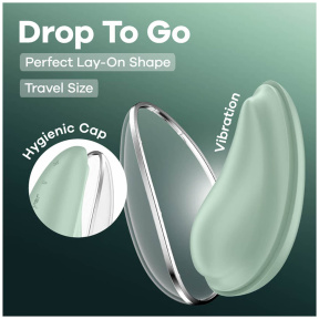 Компактный вибратор-стимулятор для клитора Satisfyer Drop To Go, мятный 2