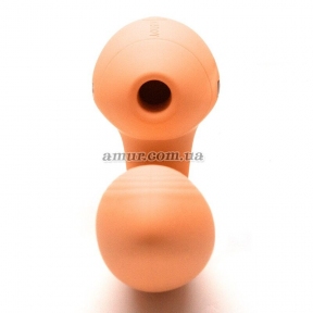 Вакуумний вібратор Kistoy Tina Mini Orange, вагінально-кліторальний 3