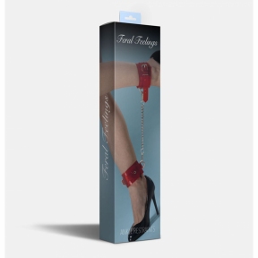 Поножі Feral Feelings - Ankle Restraints, червоні, прозорі 0