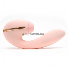 Вакуумный вибратор Kistoy Tina Mini Light Pink, вагинально-клиторальный 0