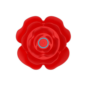 Анальная пробка в форме розы «Rose Thrusting Anal Plug», 10 режимов вибрации и пульсации 0
