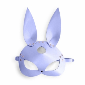 Кожаная маска Зайки Art of Sex - Bunny mask, фиолетовая 2