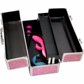 Великий кейс для секс-іграшок Bms Factory Large Lokable Vibrator Case, рожевий, кодовий замок 5